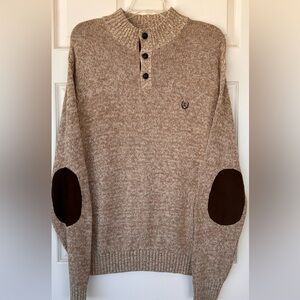 Chaps Brand Men’s Henley Style Chunky Sweater Size XXL